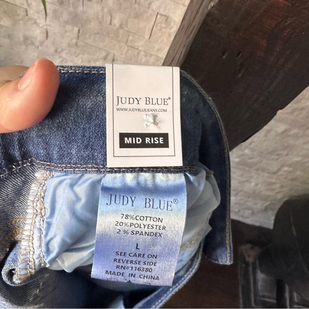 Judy Blue Blue Jeans Mid Rise New with Tags Size L - Picture 5 of 6